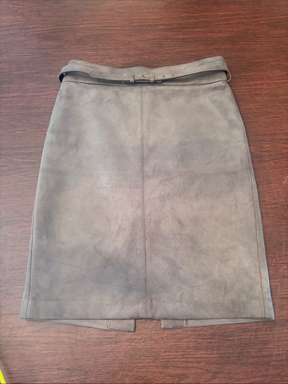 Ann Taylor faux  Suede Pencil Skirt in Taupe